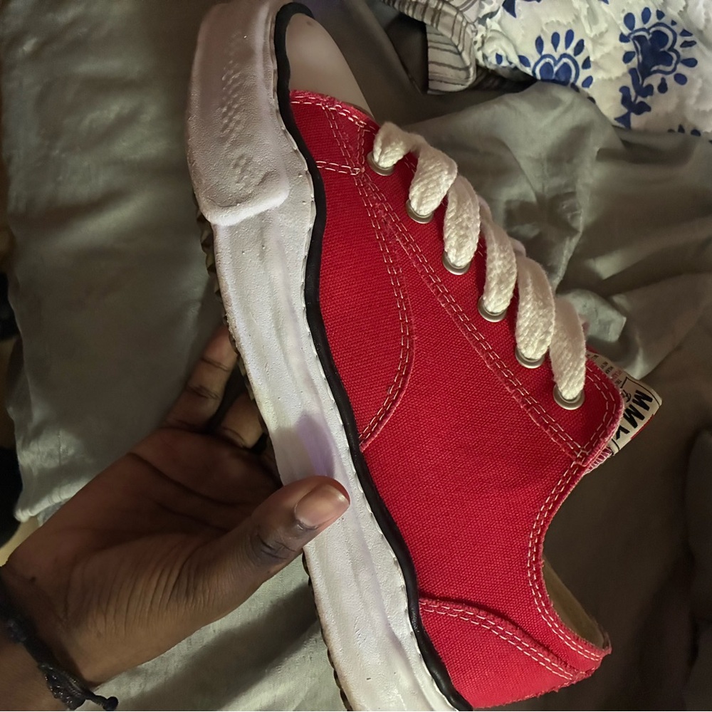 Red Canvas Kids Sneakers View 2